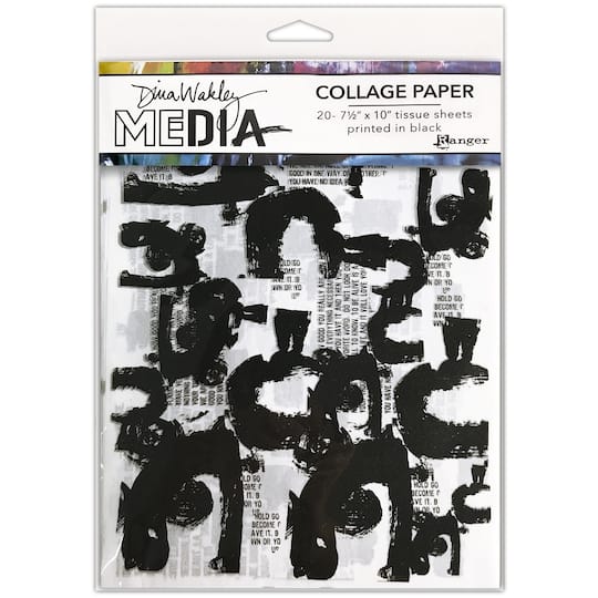 Dina Wakley Painted Marks Media Collage Tissue Paper, 7.5&#x22; x 10&#x22;